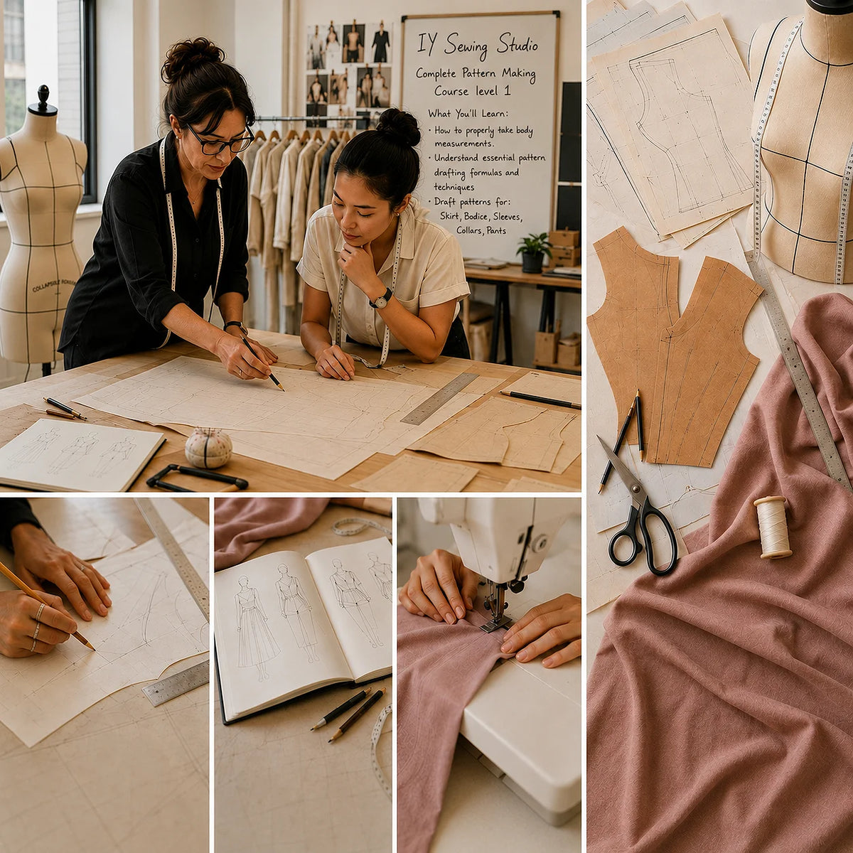 Pattern Master Course Level 1 - Complete Pattern Making Course (3 Months) β IY Sewing Studio