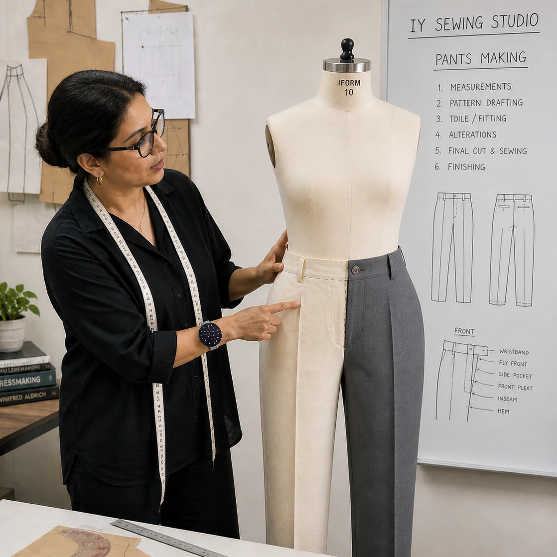 IY Sewing Studio Pants Pattern Drafting & Construction Class
